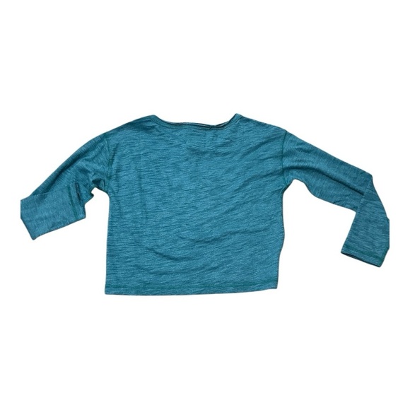 Chaser - NWT - Teal Long Sleeve Cropped Top Size Small - Picture 3 of 3